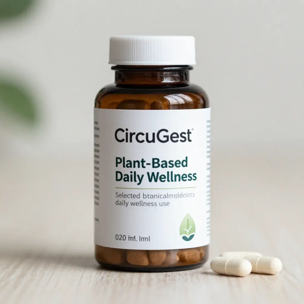 CircuGest plant-based dietary supplement bottle with selected botanical ingredients for daily wellness use